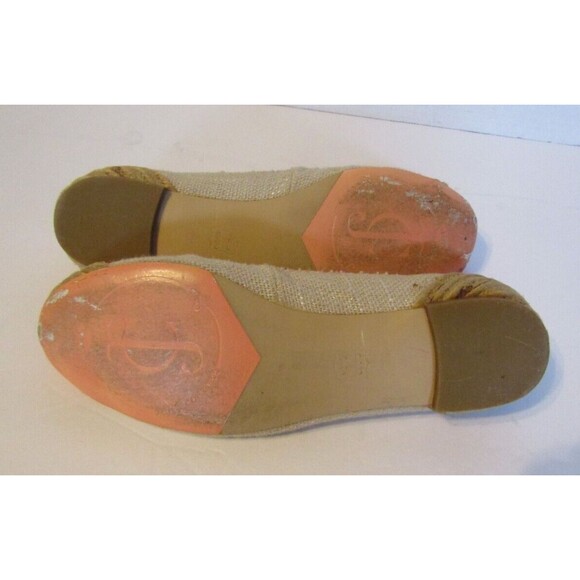 Juicy Couture Rayna Ballet Flats Y2K Straw Twill Floral Embellished Womens 6.5 M - Picture 9 of 9